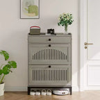 Meuble à chaussures moderne en bois, étagère réglable, design moderne autoportant, pour couloir, salon