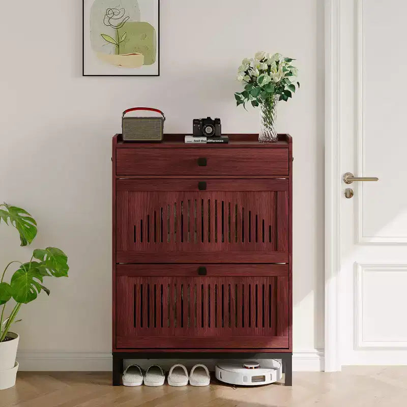 Meuble à chaussures moderne en bois, étagère réglable, design moderne autoportant, pour couloir, salon