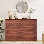Commode en bois avec 6 tiroirs, commode de rangement longue, meuble de rangement moderne, pour chambre à coucher, salon
