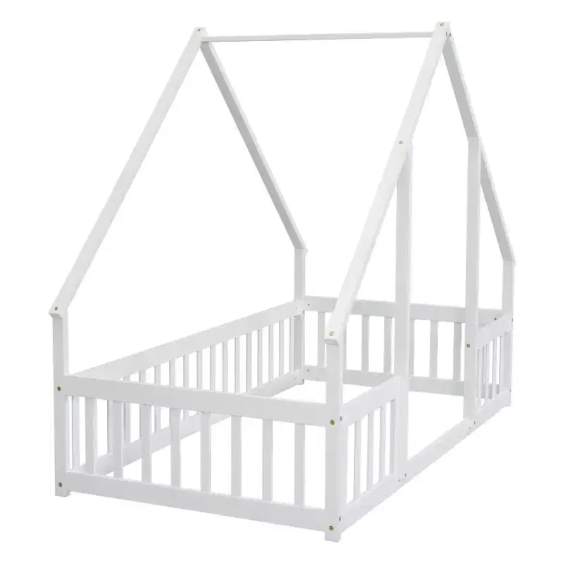 Lit mezzanine MAYEERTY King avec rangement sous le lit, grande capacité de poids, en métal robuste