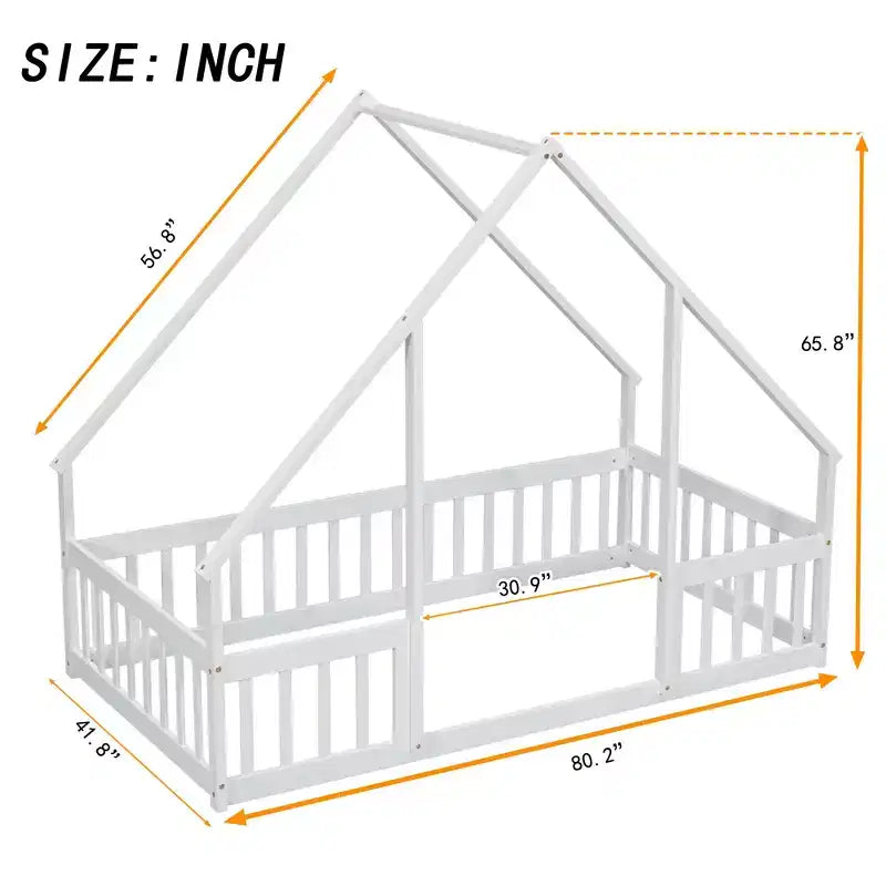 Lit mezzanine MAYEERTY King avec rangement sous le lit, grande capacité de poids, en métal robuste