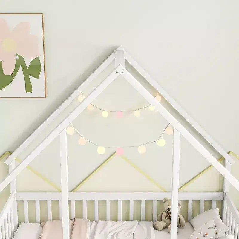 Lit mezzanine MAYEERTY King avec rangement sous le lit, grande capacité de poids, en métal robuste