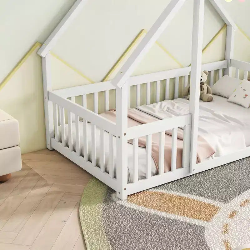 Lit mezzanine MAYEERTY King avec rangement sous le lit, grande capacité de poids, en métal robuste