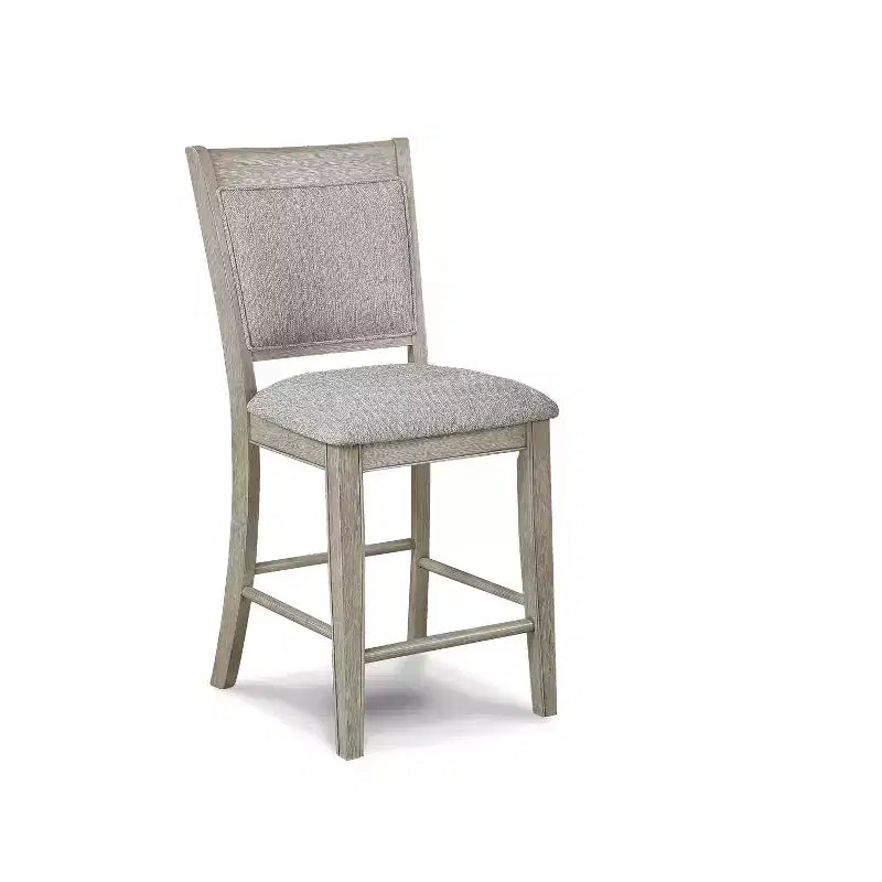 Tabouret de comptoir rembourré GDFStudio Sawyer Farmhouse 25 en bois avec repose-pieds