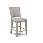 Tabouret de comptoir rembourré GDFStudio Sawyer Farmhouse 25 en bois avec repose-pieds