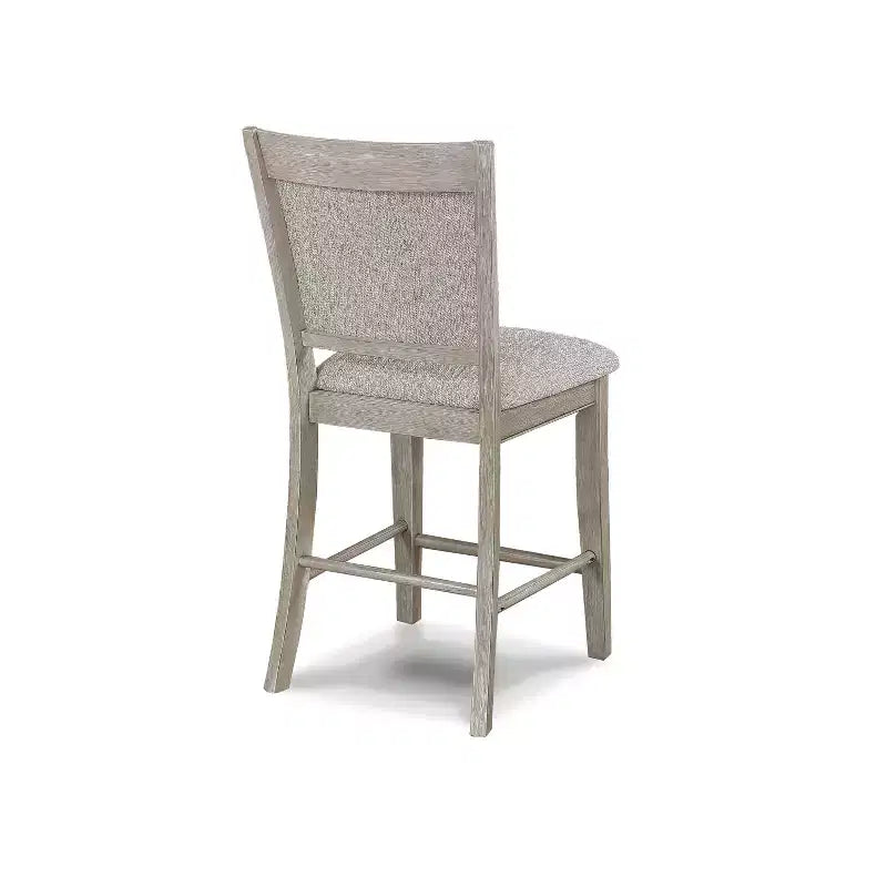 Tabouret de comptoir rembourré GDFStudio Sawyer Farmhouse 25 en bois avec repose-pieds
