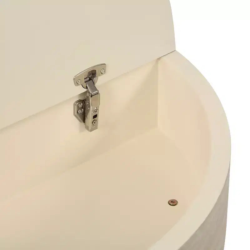 Table basse ronde GDFStudio Nuria avec plateau relevable et tiroir de rangement caché