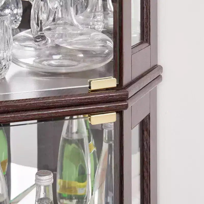 MAYEERTY Meuble de Rangement Salon MDF+Tissu 1 Porte à Fermeture Douce 1 Étagère