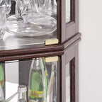 MAYEERTY Meuble de Rangement Salon MDF+Tissu 1 Porte à Fermeture Douce 1 Étagère