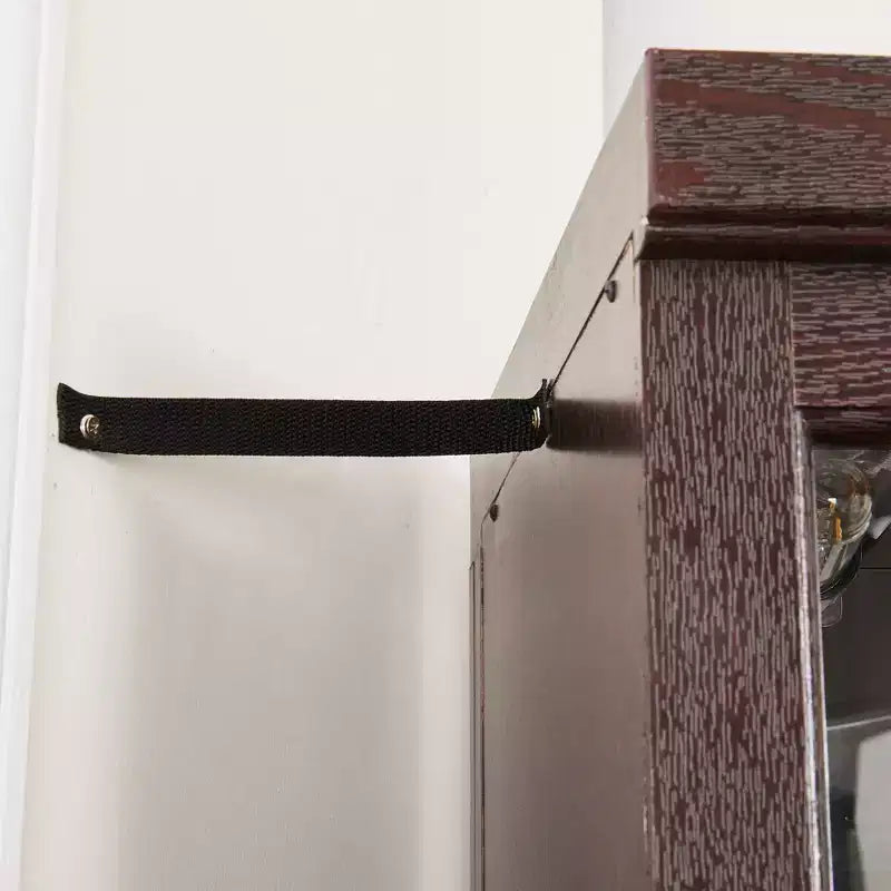 MAYEERTY Meuble de Rangement Salon MDF+Tissu 1 Porte à Fermeture Douce 1 Étagère
