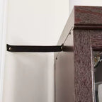 MAYEERTY Meuble de Rangement Salon MDF+Tissu 1 Porte à Fermeture Douce 1 Étagère