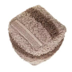 HomeRoots Pouf Ottoman à rayures beiges 18 po