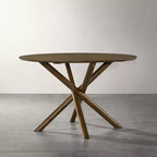 Table à manger ronde Arnott de Roundhill Furniture, finition noyer