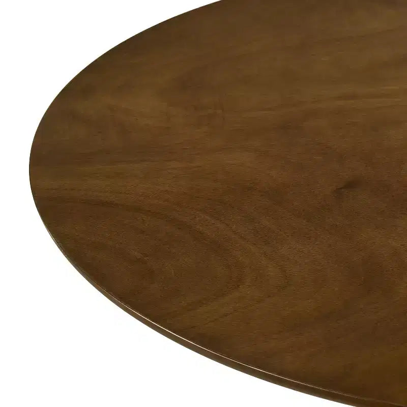 Table à manger ronde Arnott de Roundhill Furniture, finition noyer