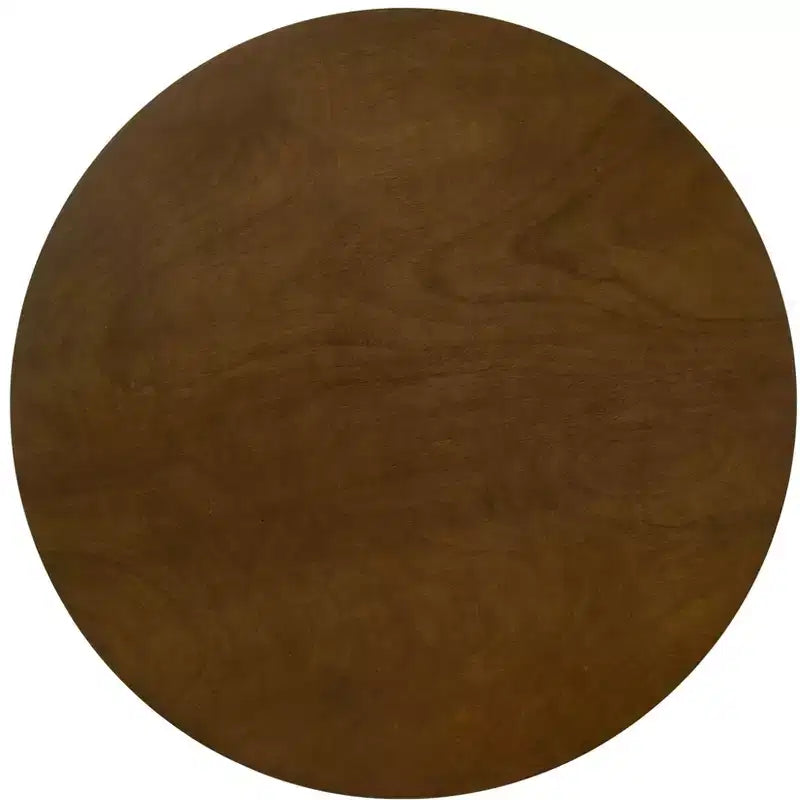 Table à manger ronde Arnott de Roundhill Furniture, finition noyer