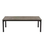 MAYEERTY 78,7 - Bureau double poste industriel extra long, bureau à domicile pour 2 personnes avec cadre métallique robuste, plateau de table en MDF capacité 90 kg