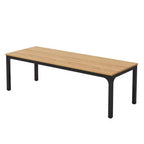 MAYEERTY 78,7 - Bureau double poste industriel extra long, bureau à domicile pour 2 personnes avec cadre métallique robuste, plateau de table en MDF capacité 90 kg