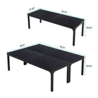 MAYEERTY 78,7 - Bureau double poste industriel extra long, bureau à domicile pour 2 personnes avec cadre métallique robuste, plateau de table en MDF capacité 90 kg