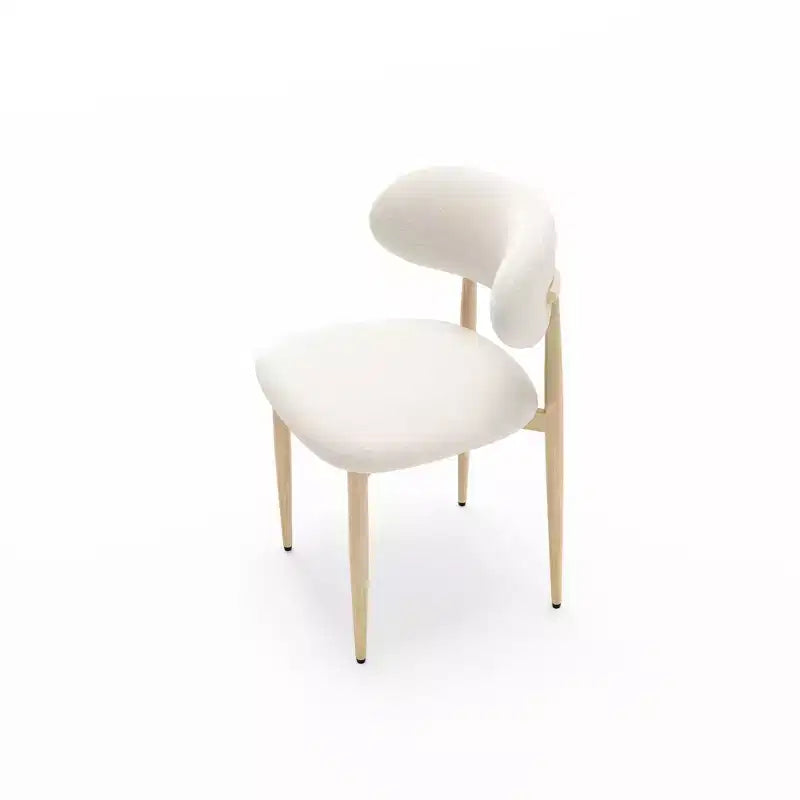 Chaises de salle à manger modernes rembourrées en métal GDFStudio Adanna avec dossier incurvé (lot de 4)