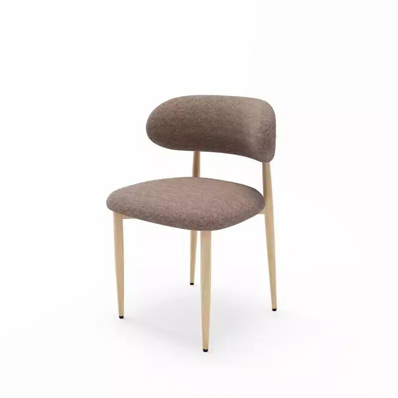 Chaises de salle à manger modernes rembourrées en métal GDFStudio Adanna avec dossier incurvé (lot de 4)