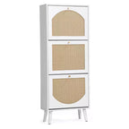 Meuble à chaussures Karl Home en rotin avec 3 tiroirs abattants 21,26 L