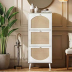 Meuble à chaussures Karl Home en rotin avec 3 tiroirs abattants 21,26 L