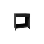 Conçue à la fois pour le style et la fonctionnalité, cette table de chevet noire de 16,5 po de hauteur avec 1 étagère spacieuse est une table de chevet compacte qui vous aide à organiser votre espace.