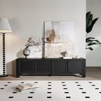 Meuble TV moderne pour téléviseur de 65 pouces - Meuble TV avec portes en cuir