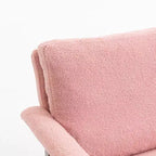 GDFStudio Ellowyn, fauteuil à bascule d'appoint en bois et tissu, style moderne du milieu du siècle