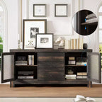 54 Buffet, Meuble de Rangement Autonome pour Cuisine, Salle à Manger et Salon, Finition Rustique