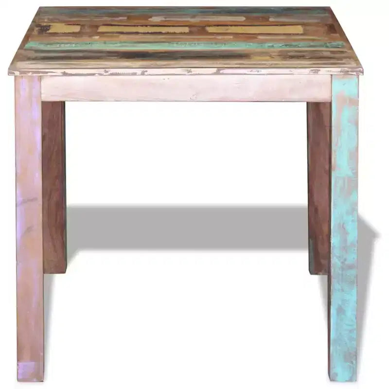 vidaXL Table de salle à manger Multicolore Bois de récupération massif Compact Durable