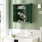 Meuble de Rangement Mural de Salle de Bain Double Porte au-dessus des Toilettes avec Étagères Réglables Organisateur Mural pour Salle de Bain, Cuisine, Buanderie, Chambre