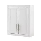 Meuble de Rangement Mural de Salle de Bain Double Porte au-dessus des Toilettes avec Étagères Réglables Organisateur Mural pour Salle de Bain, Cuisine, Buanderie, Chambre