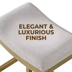 Tabouret de comptoir sans dossier ROME + OAK Parker, naturel, revêtement crème, paquet de 2
