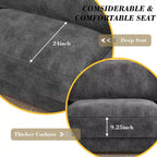 Dyonery 120 - Canapé modulaire sectionnel, Canapé sectionnel Cloud avec assise profonde, Canapé modulaire en L moderne avec méridienne.