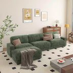 Dyonery 120 - Canapé modulaire sectionnel, Canapé sectionnel Cloud avec assise profonde, Canapé modulaire en L moderne avec méridienne.