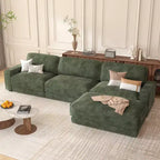 Dyonery 120 - Canapé modulaire sectionnel, Canapé sectionnel Cloud avec assise profonde, Canapé modulaire en L moderne avec méridienne.