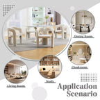 MAYEERTY Canapé sectionnel modulable en flanelle bleue en forme de U, mousse haute densité avec oreillers décoratifs