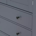 Étagères de porte de garde-manger de cuisine de ferme, armoire de rangement haute autonome avec 3 étagères réglables et 3 tiroirs pour salle à manger