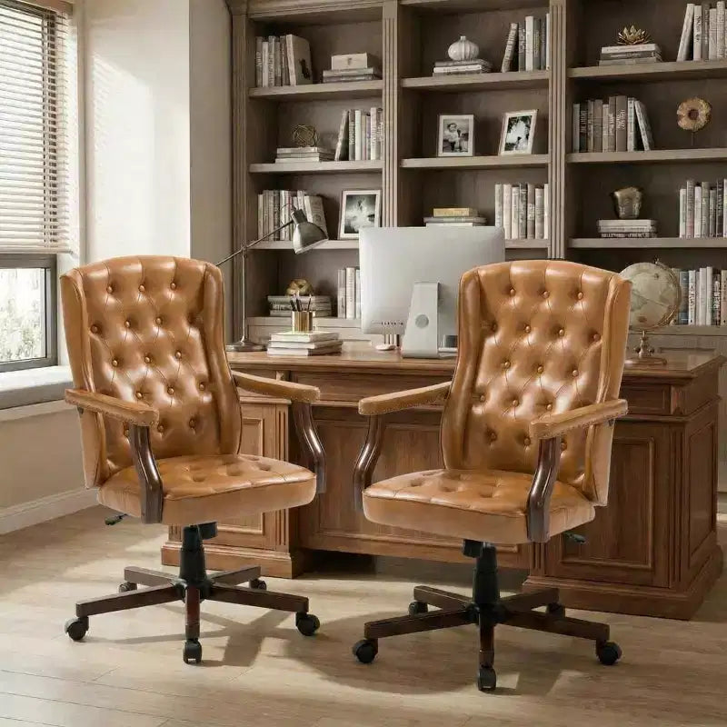 Fauteuil de bureau de direction avec dossier à oreilles et pivotant pour le bureau à domicile