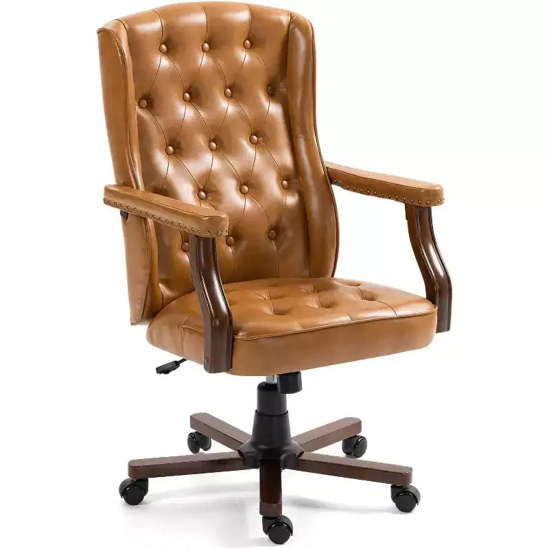 Fauteuil de bureau de direction avec dossier à oreilles et pivotant pour le bureau à domicile