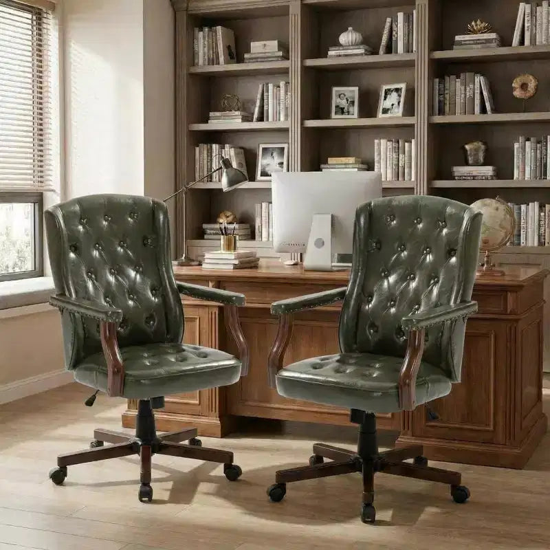 Fauteuil de bureau de direction avec dossier à oreilles et pivotant pour le bureau à domicile