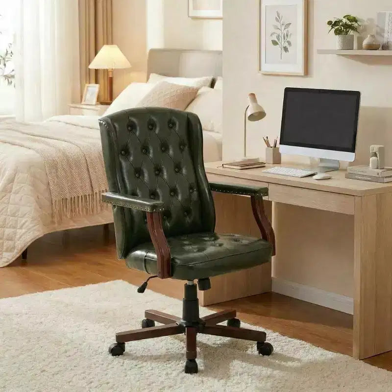 Fauteuil de bureau de direction avec dossier à oreilles et pivotant pour le bureau à domicile