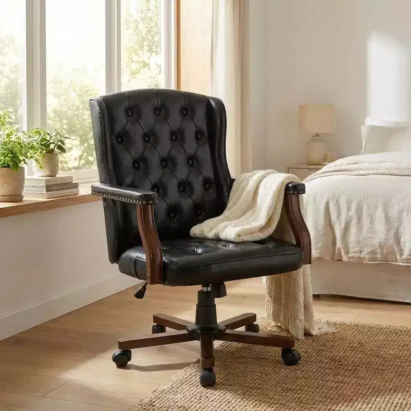Fauteuil de bureau de direction avec dossier à oreilles et pivotant pour le bureau à domicile