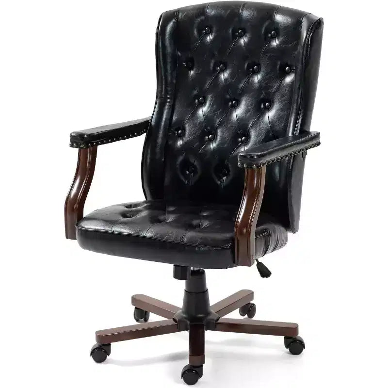 Fauteuil de bureau de direction avec dossier à oreilles et pivotant pour le bureau à domicile