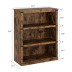 Bibliothèque en bois de ferme avec rangement, étagères ouvertes rustiques pour le bureau à domicile, le salon et la chambre, organisateur de bibliothèque en bois robuste