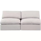 Canapé modulaire en tissu texturé lin Indulge Meridian Furniture
