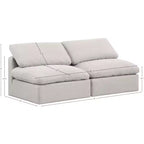 Canapé modulaire en tissu texturé lin Indulge Meridian Furniture