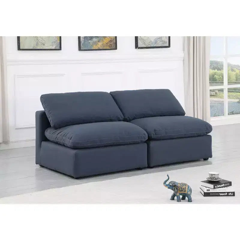 Canapé modulaire en tissu texturé lin Indulge Meridian Furniture