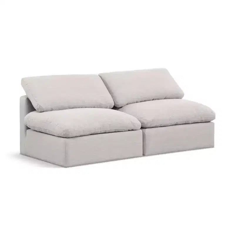 Canapé modulaire en tissu texturé lin Indulge Meridian Furniture
